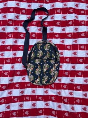 Vera Bradley Navy Floral Quilted Crossbody Bag